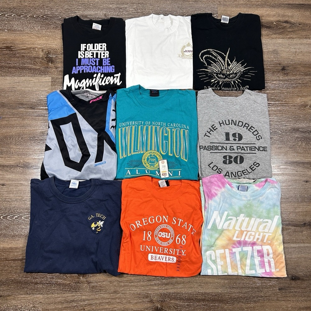 Vintage Lot Of 9 Vintage T-shirt's Wholesale Tee Lot Resell Mixed Sizes Mens Y2K